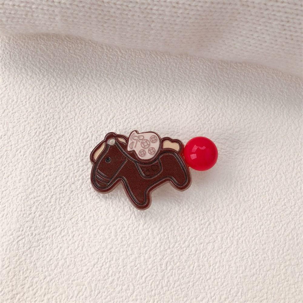 9pcs Good Luck Pony Hair Clip Horse New Year Hair Accessory Cute New Year Hairpin  Gift