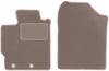 Beige Front Floor Mats For: Toyota Yaris III Hybrid Hatchback (2013-2017)