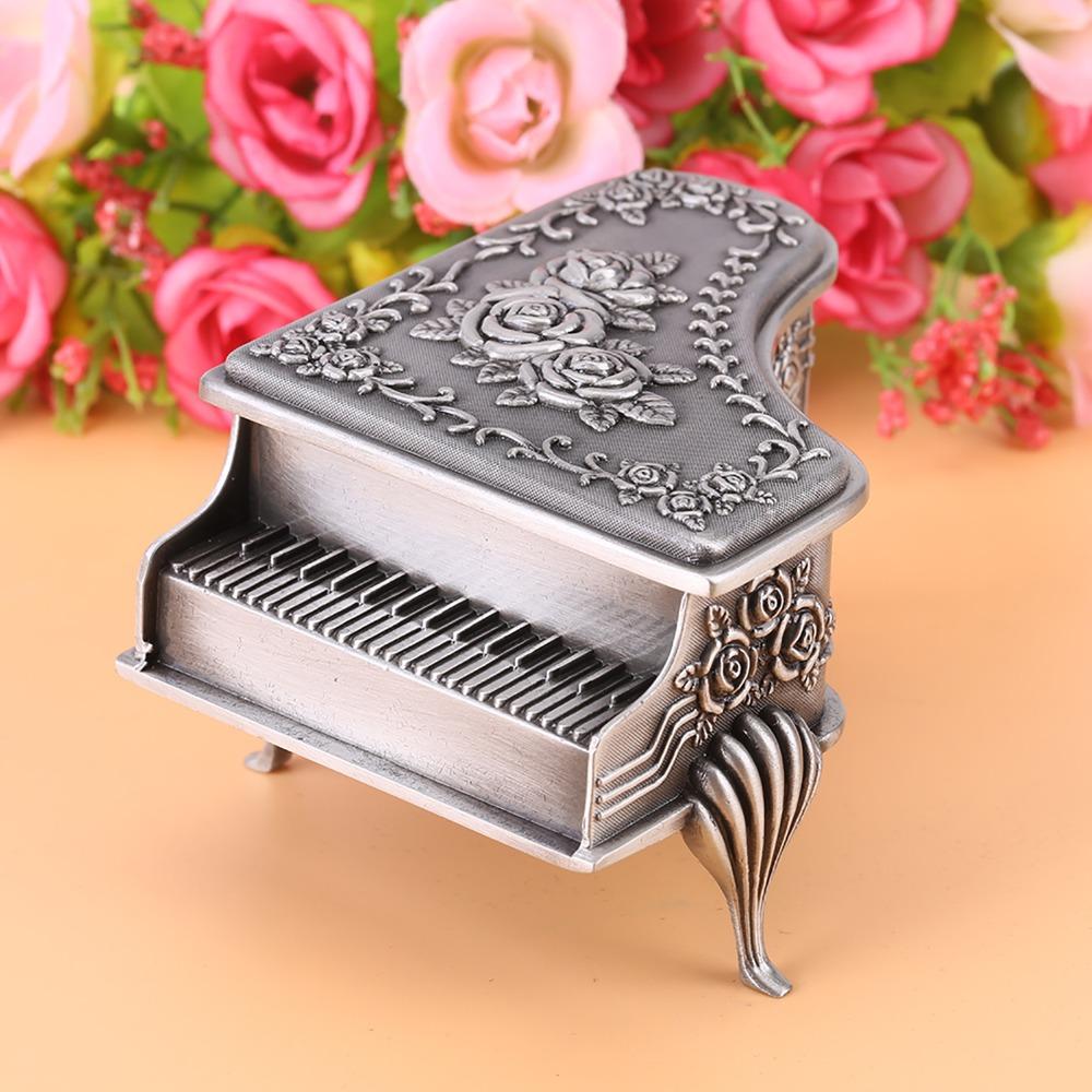 Piano Piano Shaped Jewelry Box Zinc Alloy Jewelry Organizer Box Jewelry Storage