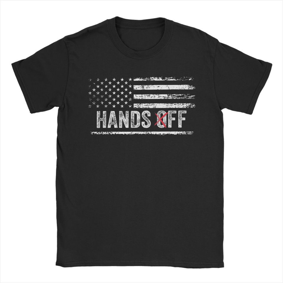 

Hands Off My Social Security Protest Vintage Women Unisex T Shirt 4XL чёрный