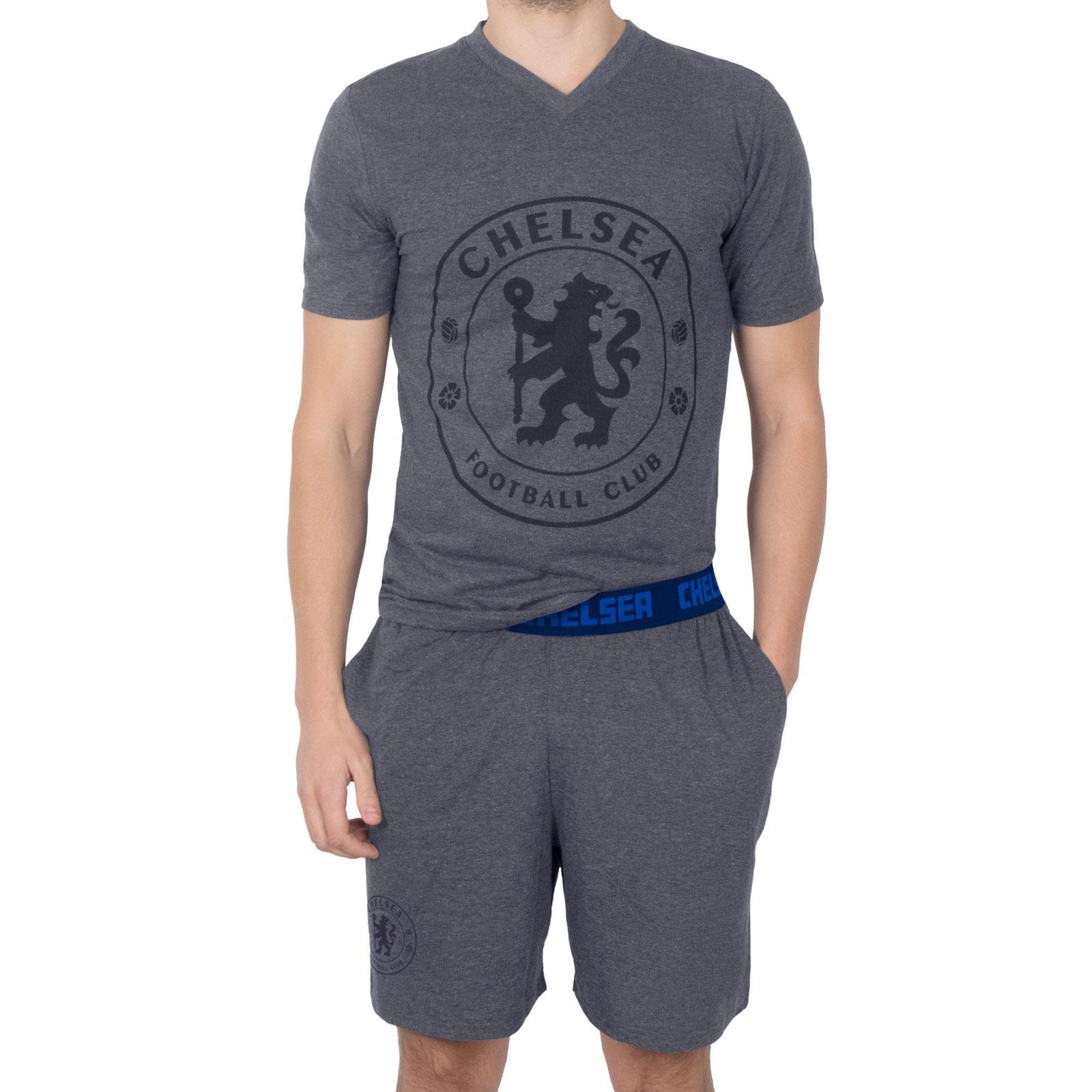 Chelsea FC Heren Korte Pyjama Set L grijs