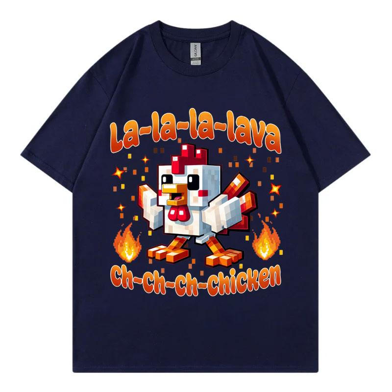 Fashion Lava Chicken Movie Funny T Shirt Men Women Clothing Harajuku Cartoon Short Sleeve T-shirt Summer Casual Cotton T-shirts