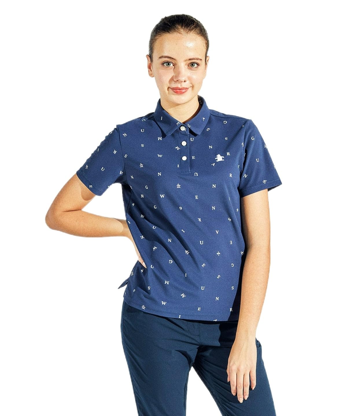 

Munsingwear Женская футболка с коротким рукавом и принтом летающие птицы NV00 Воротник, Принт, Охлаждающая, Влагоотводящая, Быстросохнущая, Эластичная, Гольф, MG5SHS82L,