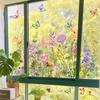 Colorful Butterfly Flowers Window Sticker Electrostatic Wall Decal Double Sided PVC Glass Stickers DIY Home Bedroom Decoration