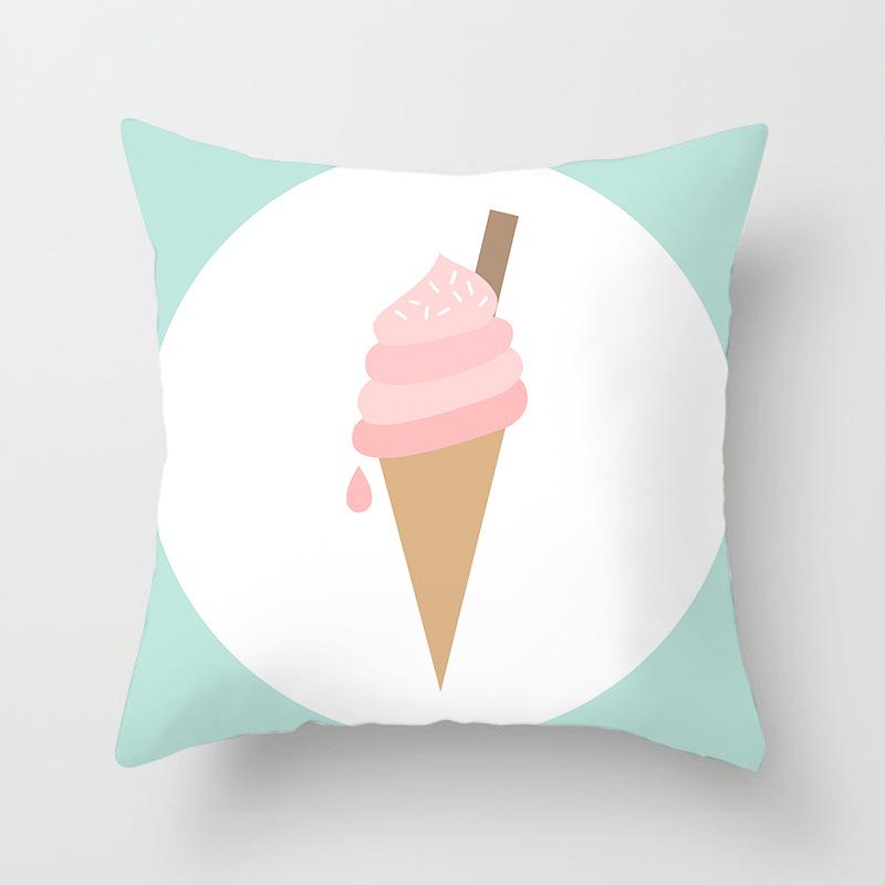 Cartoon Fruit Digital Printing Car Pillow Cushion Home Soft Decoration