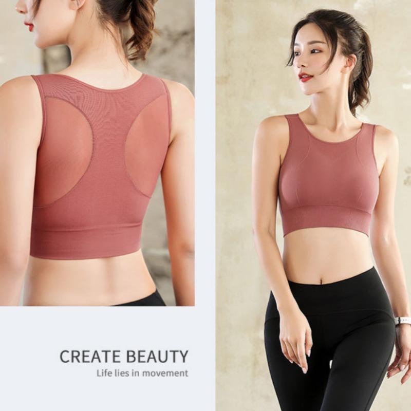 Beautiful Back Shock Absorption Gathered Quick-drying Plus-size Fitness Clothing Yoga Clothing Sports Underwear