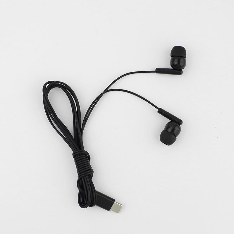 Type-C Wired Earphones with Microphone - Compatible with Mobile Phones, Customizable Logo Option, Ideal for Gifts and Calls