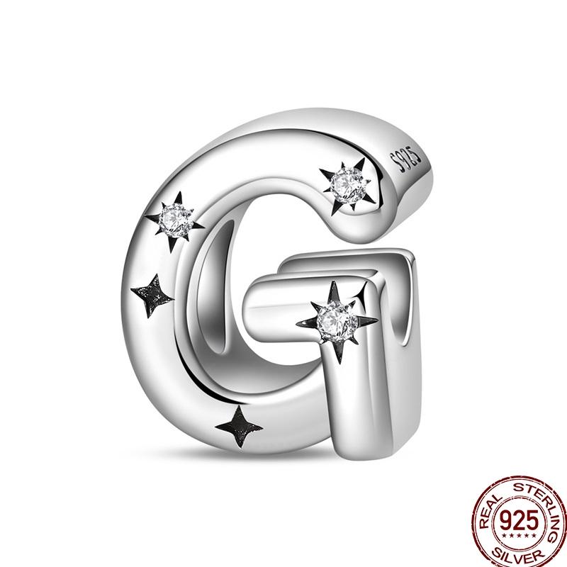 Copper 26 Letter A-Z Alphabet Charm Beads Fit Original Bangle Bracelet Necklace Pendant Jewelry Accessories Making