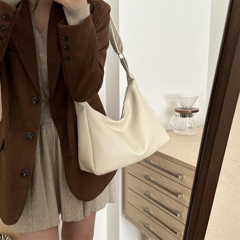 Stylish Soft Pu Tote Bag For Women With Ruffled Design In Black White Or Brown