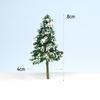 Juldekoration 5 Storlekar Av Mini Snö Tall Modell Landskap Träd För Juldekoration Vinterprydnader Hantverk För Hemma