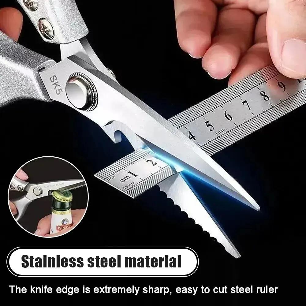 Kitchen Scissors Multifunctional Stainless Steel SK5 Sharp Poultry Shears Fish Chicken Bone Remover Meat Household Food Cutter