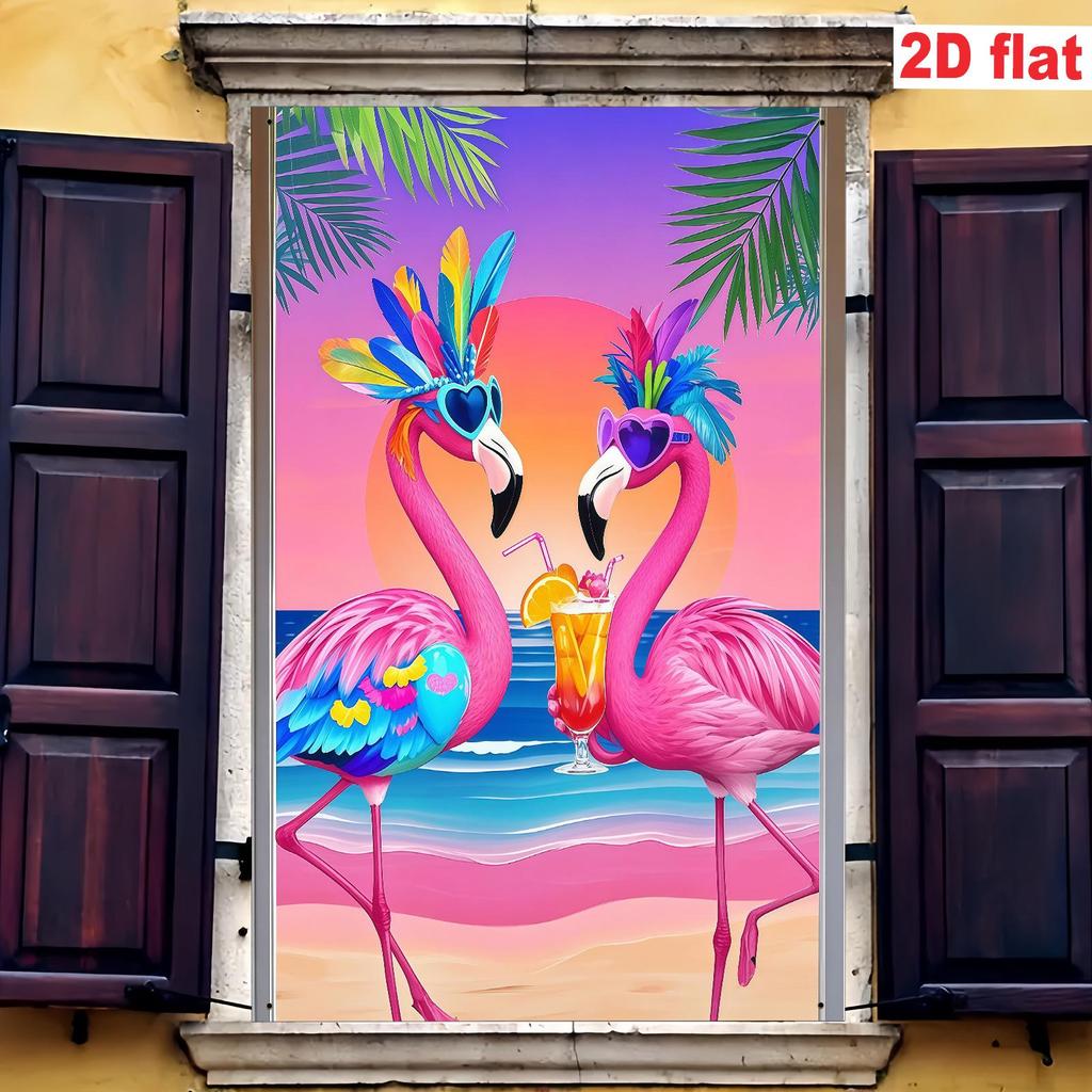 Hawaiian Beach Theme Summer Party Window Decoration Banner
