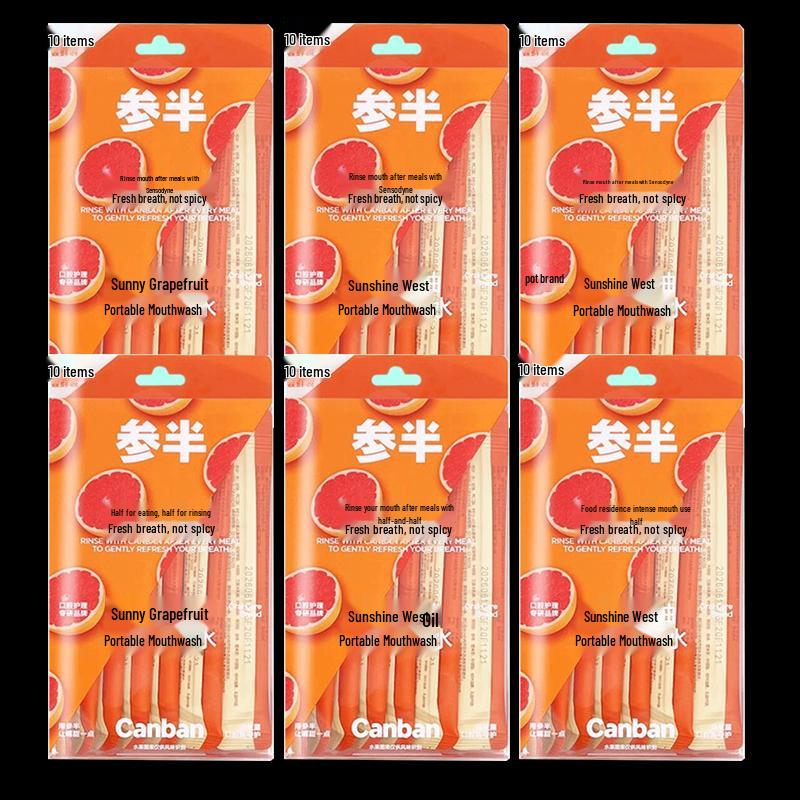 

Canban Sunshine Grapefruit Portable Mouthwash Trial Pack (6 Boxes)