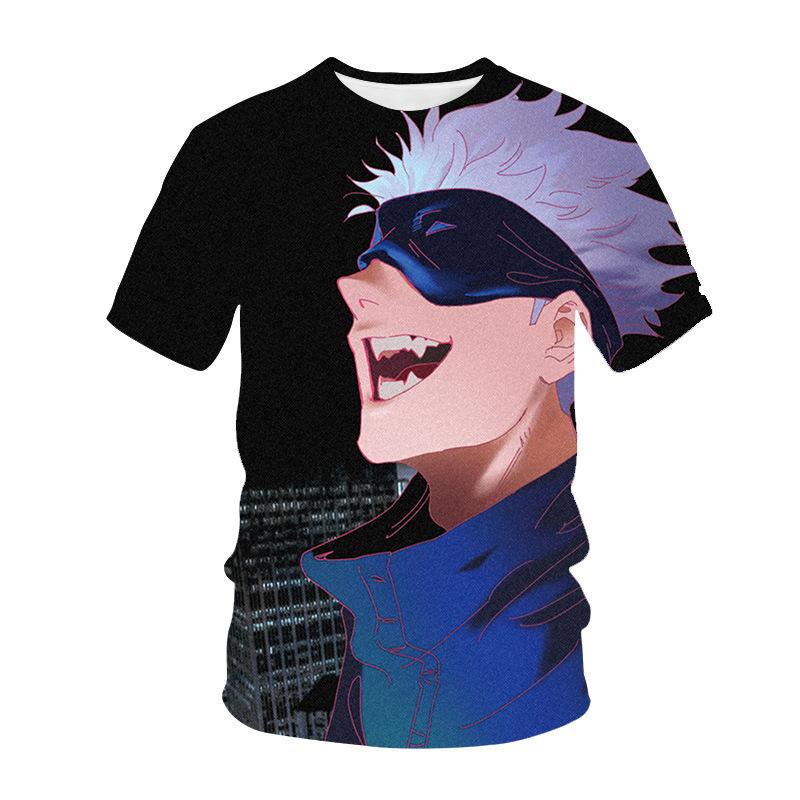 Jujutsu Kaisen Summer Men's Retro Temperament T-Shirt Simple Printed Ryomen Sukuna Short Sleeve T Shirts Outdoor Fitness Breathable T Shirt Tops