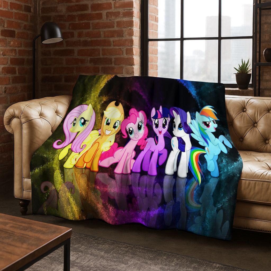 26 Style My Little Pony Unicorn Cartoon Flannel Blanket,Warm and Cozy Soft Throw Blanket for Home Bedroom Bed Sofa Cover Kids