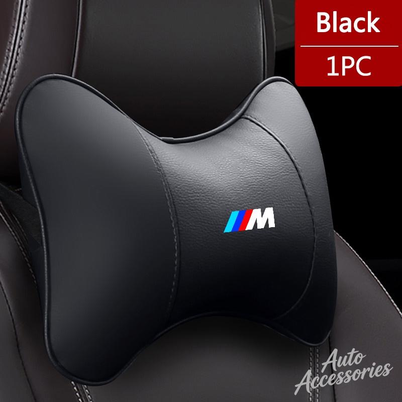 ZFAL7 Car Seat Neck Pillow Headrest Rest Cushion Leather Accessories For BMW M Power Performance M3 M5 X1 X3 X5 X6 E46 E39 E36 sticker
