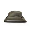 Hatt i fårfilt i distressed stil med uppvikt kant, vintage cylinderhatt i ren ull, dekorerad med band