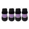 Small Dog Shoes Set with Light Upper, Grip Bottom Support, Small Dog Paw Shoes and 4 Piece Daily Summer Walk Use Plus