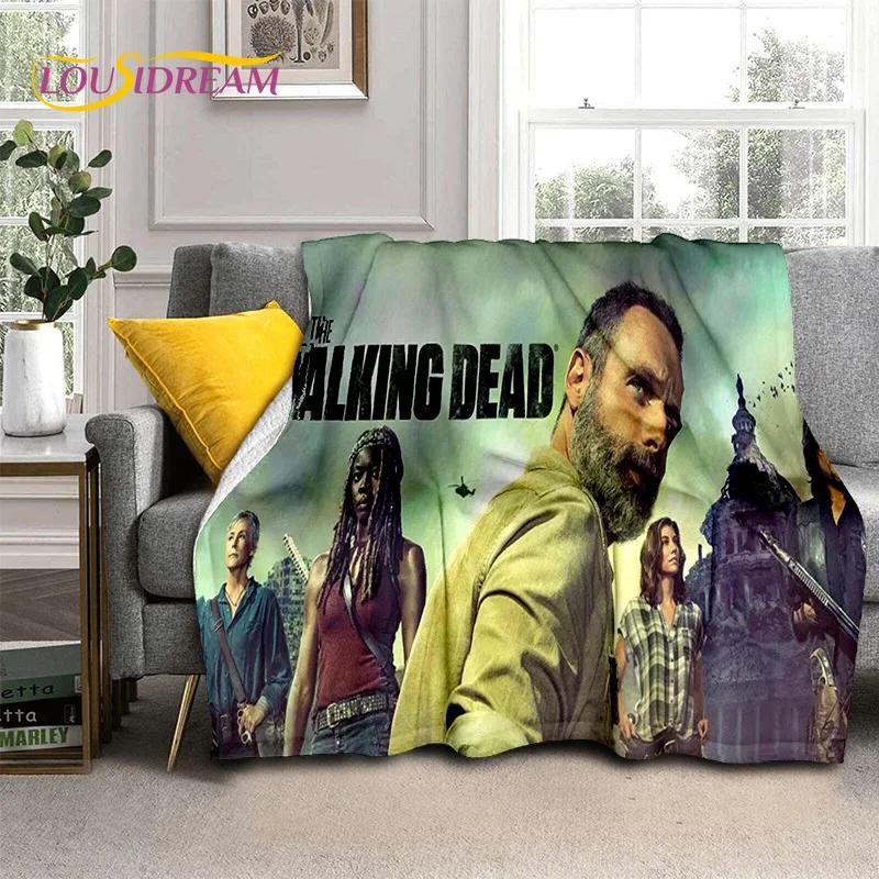 TWD The Walking Dead Rick Horror TV Blanket,Soft Throw Blanket for Home Bedroom Bed Sofa Picnic Travel Office Cover Blanket Kids