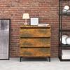 Low Buffet - Smoked Oak - 60x35x69 Cm - 3 Drawers - Engineered Wood - Contemporary