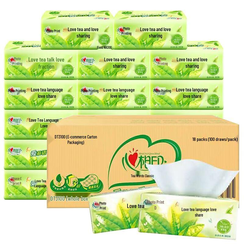 Mind Act Upon Mind Tea Scented 3-Ply Facial Tissues, 18-Pack