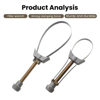 Oil Filter Wrench Repair Toolkit Universal Steel 60mm-120mm Diameter Professional Strap Type Removal Tool