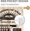 Retro Garage Car Curtain Panels, Cream Base Auto Parts Race Check Flag Classic Mechanic Pattern Drapes For Car Shop Decoration