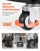 Mechanic Stool Rolling Workshop Seat 300 lbs Load with Wheels & Tool Tray