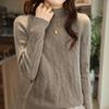 2026 Autumn/Winter Women's Slim Fit Half-High Neck Pure Wool Knitwear