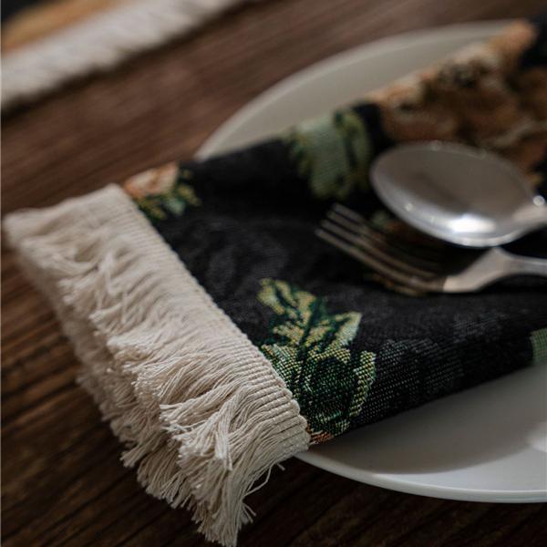 Table Flag Jacquard Sunflower American Tassel Party Decoration American Decoration Porch Cover 9 Styles