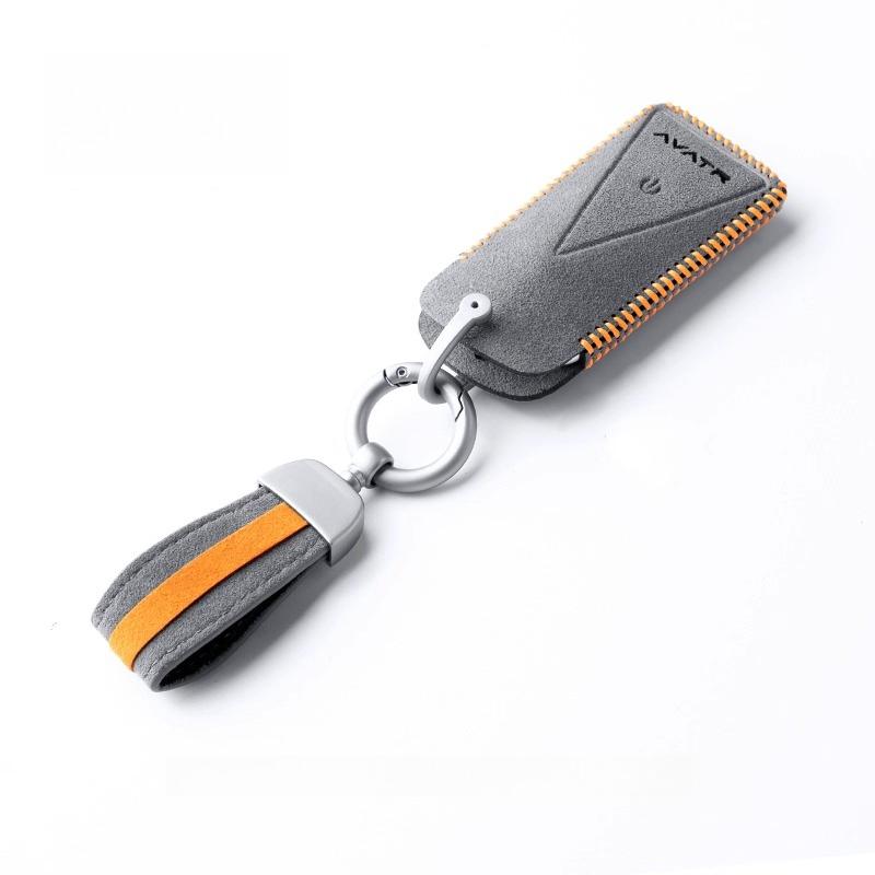 For Avatr 07 06 12 11   Car Key Case Bag Suede Leather Remote Control Modification Key Protector Shell Cover Accessories