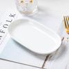 Jingdezhen Helt Vit Oval Keramisk Serveringsfat