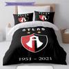 Atlas FC Pattern Bedding Set Quilt Cover Pillowcase Home Decor Gift (1 * duvet cover + 2 * pillowcase, without core)