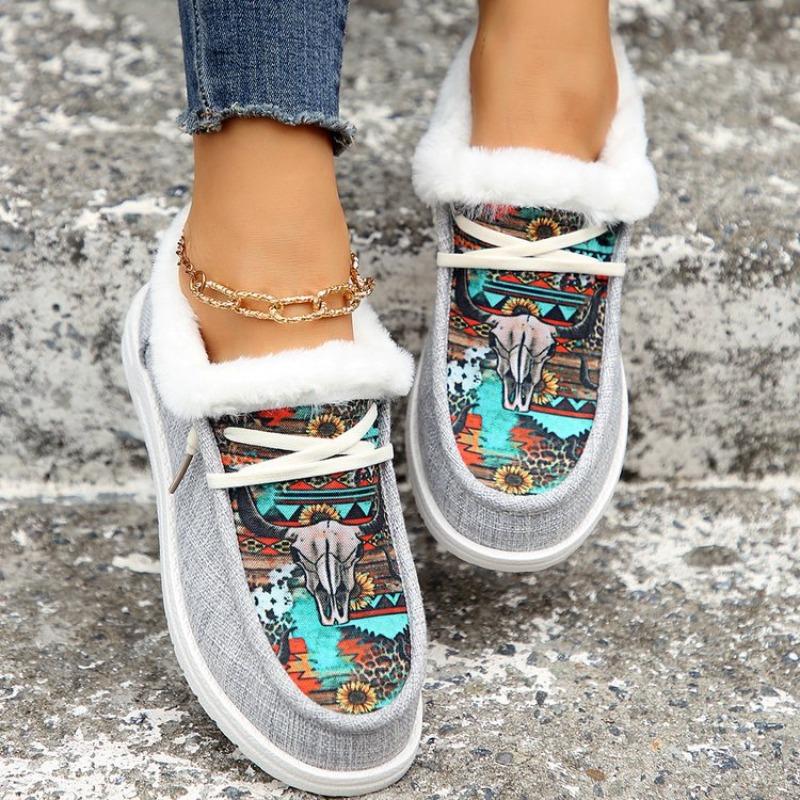 Plus-size Cotton Shoes: New Large-size Round-toe Thick-soled Fleece Shoes for Autumn/winter 2025