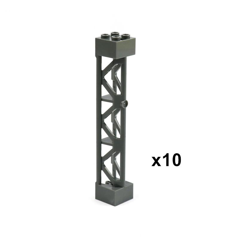 Children Toys MOC Blocks City Military ww2 Accessory Train Truck Car Support 2x2x10 Replace Parts Compatible Pillar 58827 95347