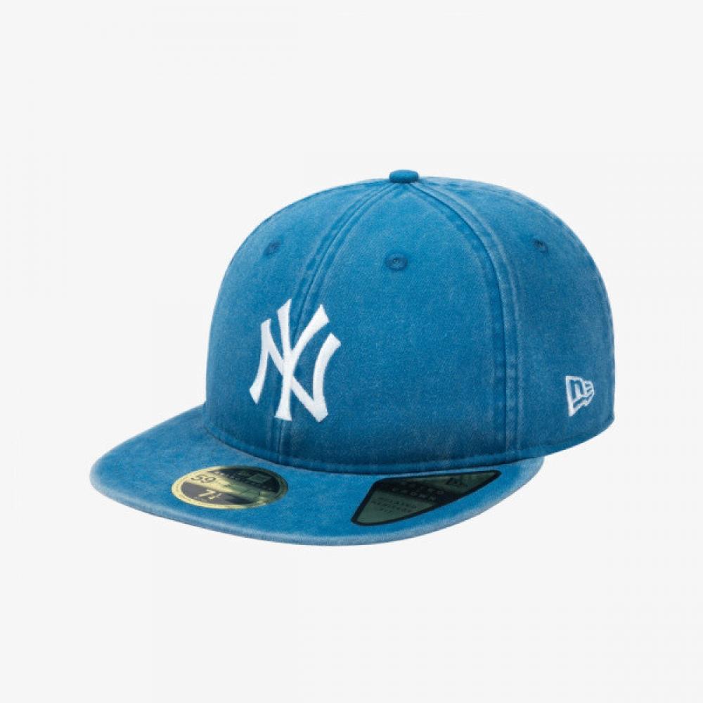 New Era Mlb New York Yankees Pigment Acid Wash Retro Crown Cap Blue Blue/758
