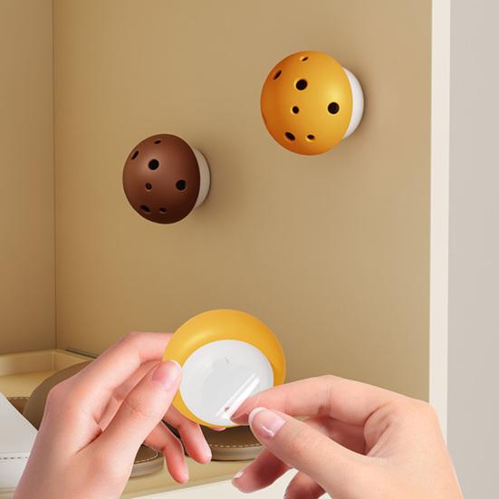 3Pcs Mushroom Odor Removal Box Self-adhesive Home Bathroom Wardrobe Cabinets Air Freshener Deodorization Fragrance Tablets Storage Box