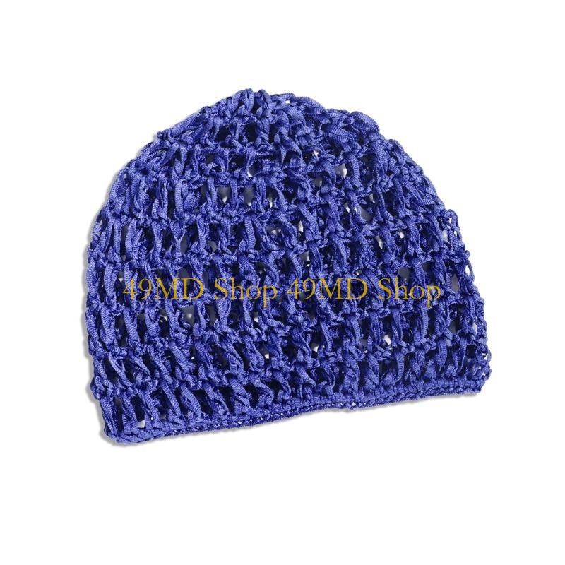 49MD Simple Hollowout Skull Hat Crochet Hair Net Hat For Women Teens Knit Turban Hat