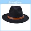 Cotton Twill Jazz Hat With Wide Brim For Outdoor Sun Protection And Casual Style