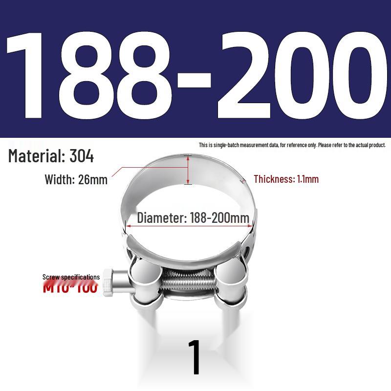 304 Stainless Steel Heavy Duty European Band Clamp for Water Pipe Fixation