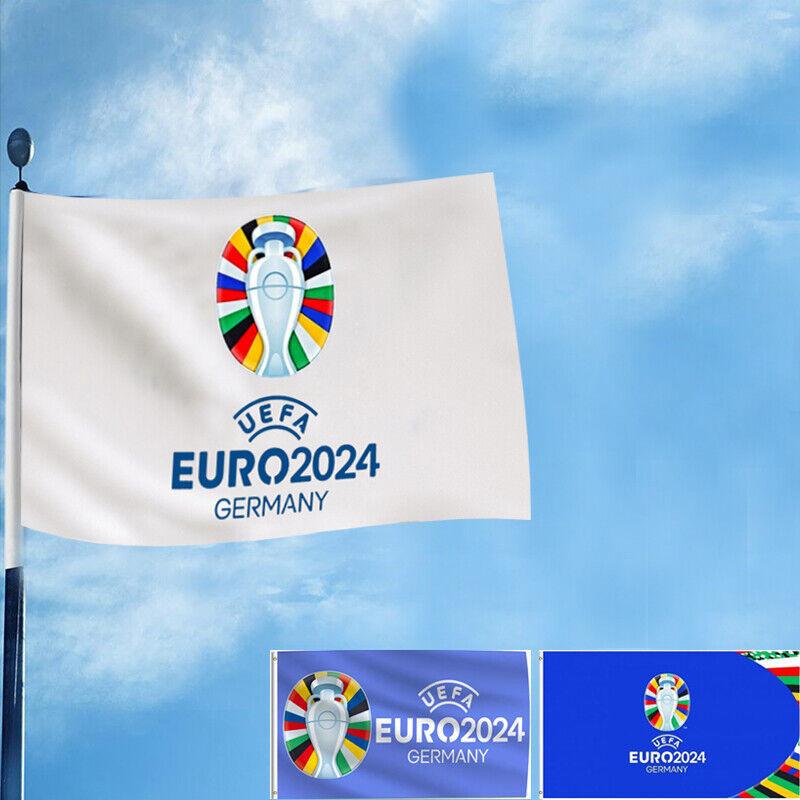 Durable Polyester 2024 Euro Cup Team Flag For Soccer Fans Vibrant Banner