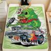 1 Stück Flanelldecke mit Cartoon-Druck, Hohe Qualität, Bequem für alle Jahreszeiten, Heimdekoration, Wärme und Komfort, Perfekt als Weihnachts- oder Geburtstagsgeschenk