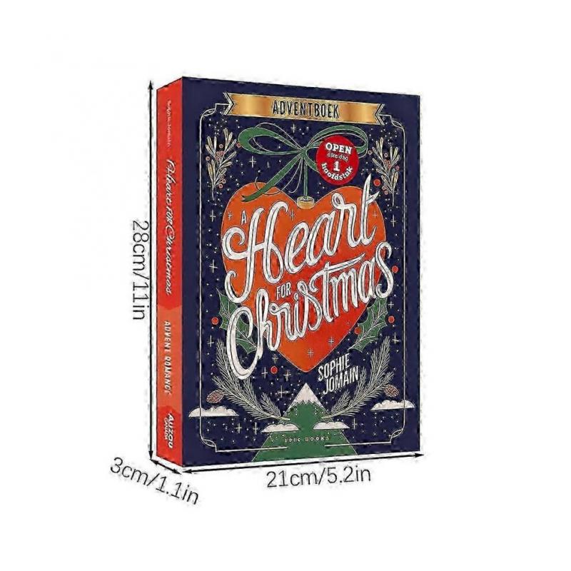 (blue)25-26 A Heart for Christmas Advent Romance, Christmas Love Story Advent, Romance Advent Book, Open a Chapter a Day