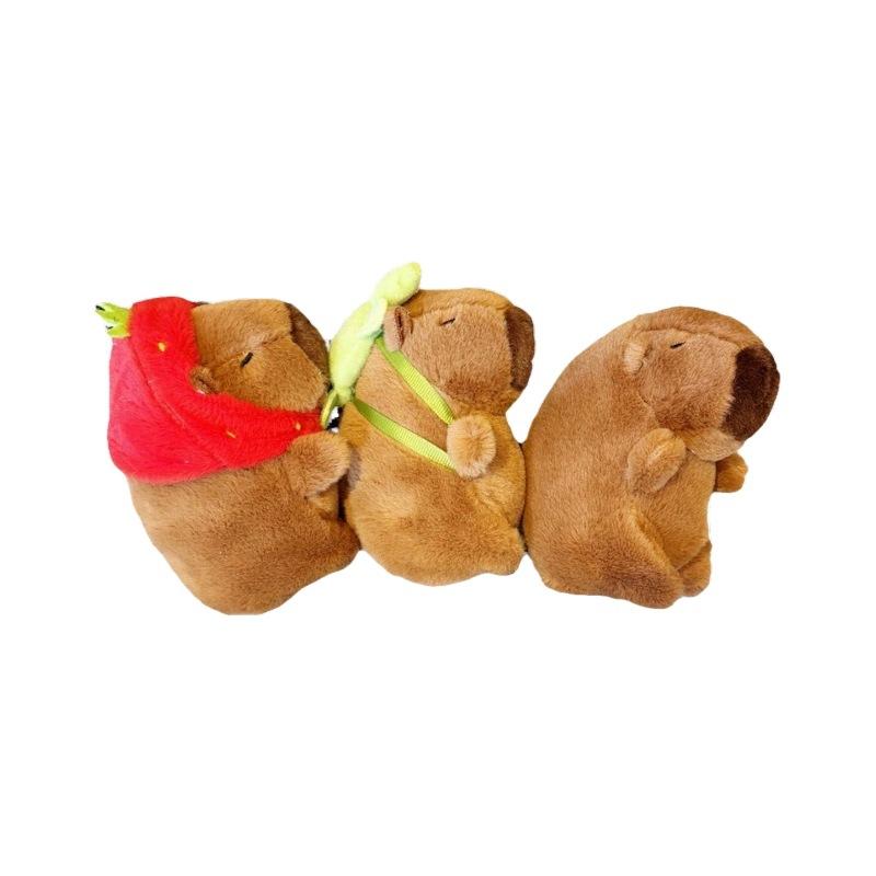 Kapibara bebek sevimli kapibara bebek anahtarlık bebek emekleyen bebek butik peluş kolye