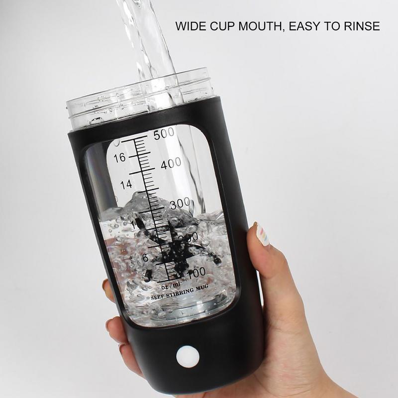 Elektrische Shakerflasche Hochgeschwindigkeits-Sicherheitsmischbecher für Protein Multifunktionale Mischbecher 600ml Fassungsvermögen USB Wiederaufladbar