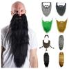 Novelty Realistic Fake Beard Natural Pirate Beard Mask Lightweight False Moustache  for Halloween
