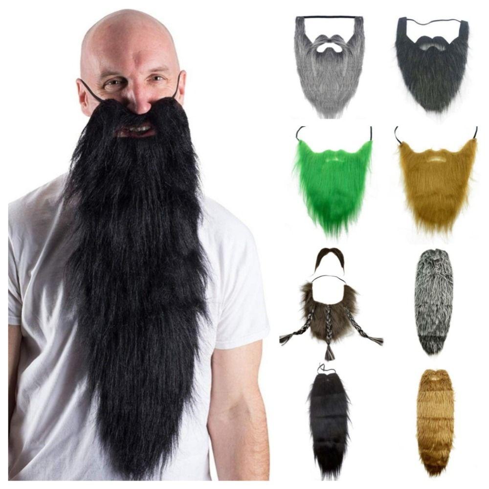 Novelty Realistic Fake Beard Natural Pirate Beard Mask Lightweight False Moustache  for Halloween