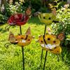 Handgefertigte Bienen-Trinkstation Rostbeständiger Vogelbad-Pfahl Schmetterlings-Bienen-Mischer Terrassen-Dekoration