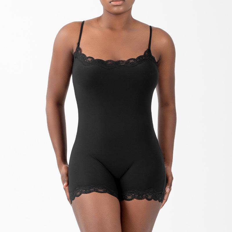 European & American Lace Suspender Bodysuit – Sexy, Breathable, Skin-Friendly Nude Sportswear