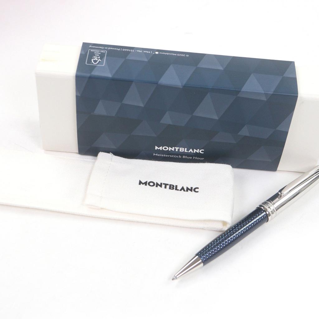 Excellent MONTBLANC Ballpoint pen Meisterstück Solitaire Due Blue Hour Classic Used